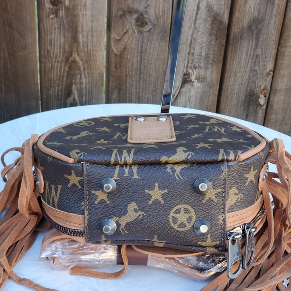 Montana West Signature Monogram Crossbody/Hip Bag - Picture 6 of 8